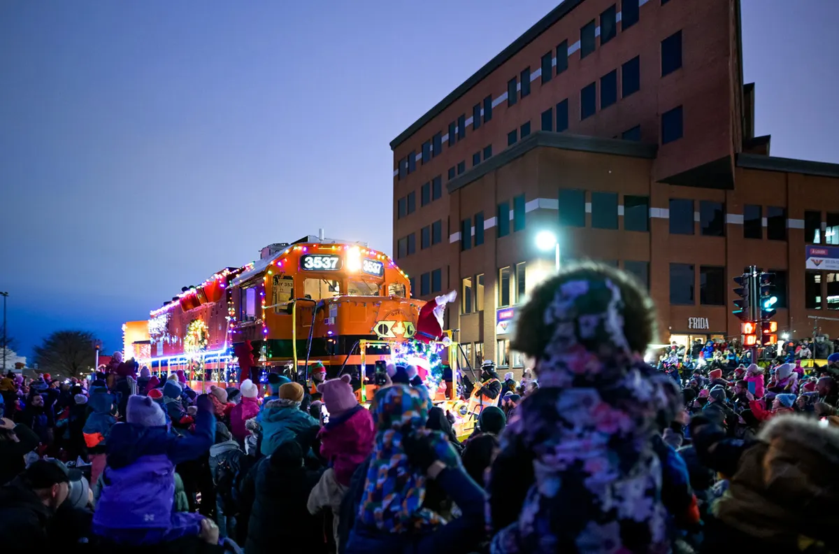 Les festivités de l’arrivée du train des fêtes